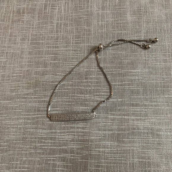 CZ and Silver Bolo Bracelet - Picture 1 of 5